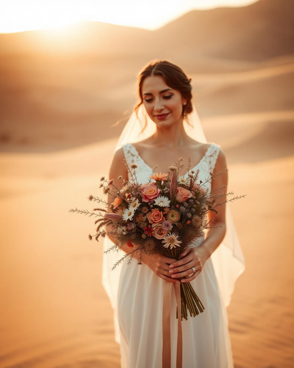 A desert ceremony at golden hour in Ras Al Khaimah